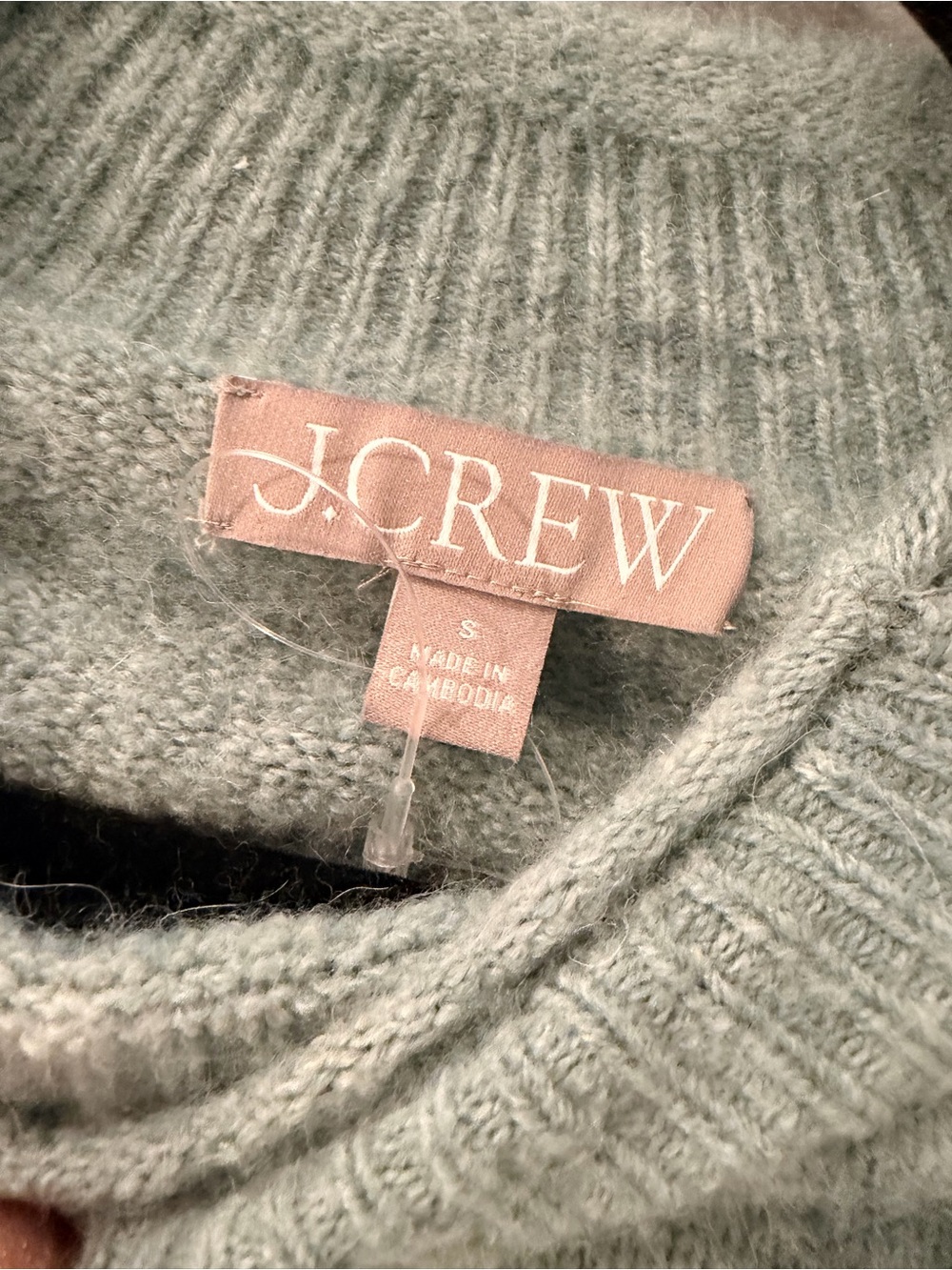 J.Crew Size S Sage Green Merino Wool Alpaca Blend Crewneck Sweater - Picture 8 of 9